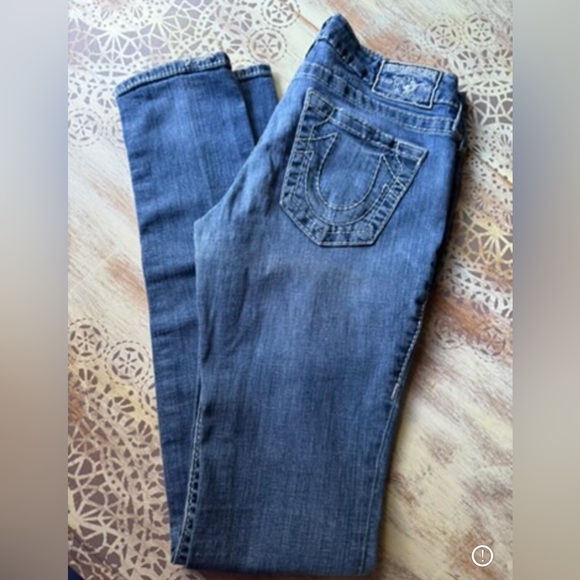 True Religion Low Rise Big T Skinny Stretch Jeans - Picture 3 of 7